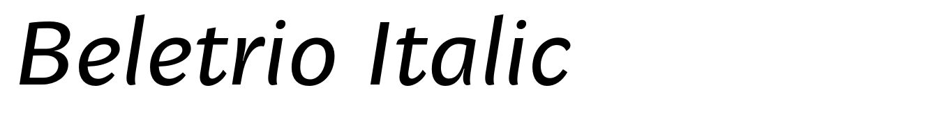 Beletrio Italic